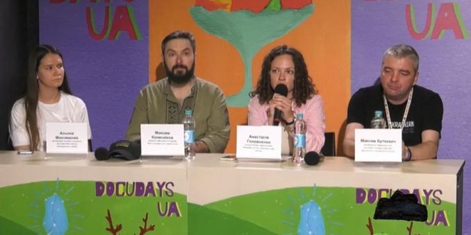 ⁠Gli ex prigionieri politici Maksym Kolesnikov e Maksym Butkevyč discutono di riabilitazione e reintegrazione dei civili ucraini in dialogo con Alona Maksymenko di Center for Civil Liberties al festival Docudays