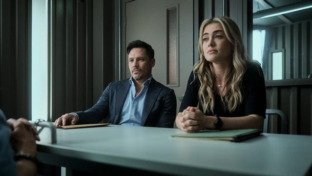 The Hunting Party (l-r) Nick Wechsler as Oliver Odell, Melissa Roxburgh as Rebecca 'Bex' Henderson The Hunting Party (l-r) Nick Wechsler as Oliver Odell, Melissa Roxburgh as Rebecca 'Bex' Henderson