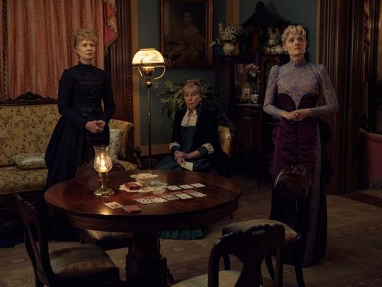 Cynthia Nixon, Christine Baranski and Louisa Jacobson in HBO's 'The Gilded Age' Season 3, Episode 7 Cynthia Nixon, Christine Baranski and Louisa Jacobson in HBO's 'The Gilded Age' Season 3, Episode 7