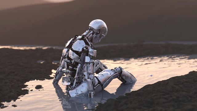 robot slurs sad dejected rejected robot ai