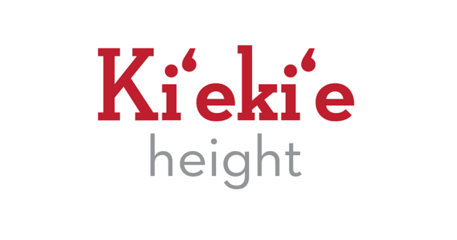 Kiʻekiʻe means: height, tallness, high, tall, lofty, exalted, majestic, superior, prominent.