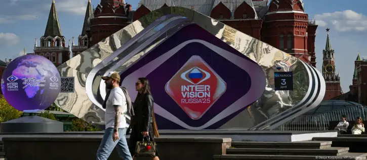 The Intervision countdown clock before the Kremlin has marked the runup to the contest. (AFP)