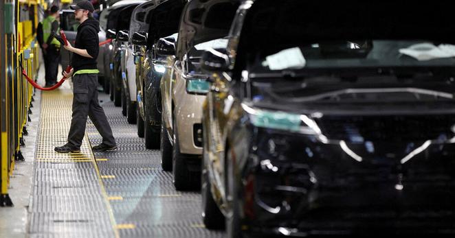 A Jaguar Land Rover factory in Solihull, Britain, in 2022. The automaker shut down its production lines last month after discovering a breach. A Jaguar Land Rover factory in Solihull, Britain, in 2022. The automaker shut down its production lines last month after discovering a breach.
