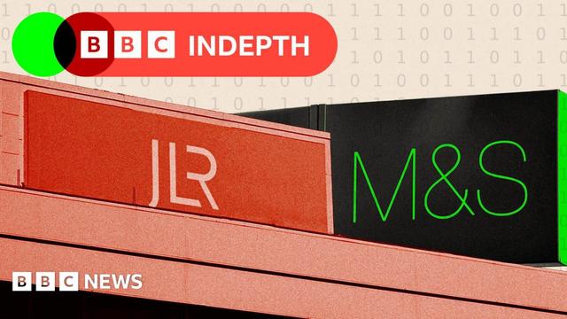 The logos of M&S and JLR. The logos of M&S and JLR.