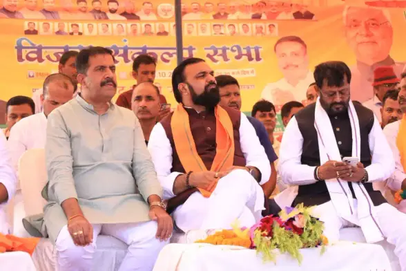 Samrat Choudhary while addressing a public rally in support of NDA candidate Subhash Singh (BJP) from the Gopalganj Assembly constituency. Samrat Choudhary while addressing a public rally in support of NDA candidate Subhash Singh (BJP) from the Gopalganj Assembly constituency.