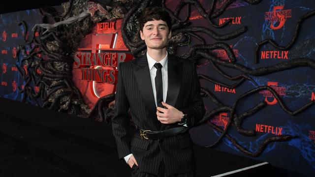 Noah Schnapp attends Netflix's "Stranger Things" season 5 world premiere at TCL Chinese 6 Theatres on Nov. 6 in Hollywood.