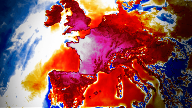 👀 Europes Excessive Heat Warning: Record June Heat Dome Spikes France to 45°C, UK Eyes 40 °C #europe #omegablock #wx