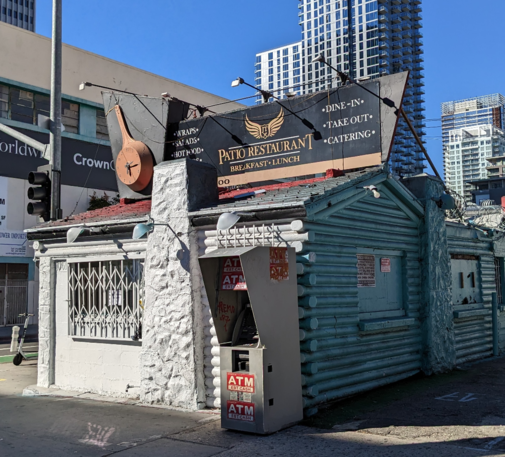 Small plain hamburger stand