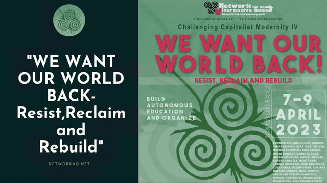 Wir wollen unsere Welt zurück!
Nur noch wenige Tage bis zur 4. Konferenz des "Network For An Alternative Quest" @NetworkAQ
 mit vielen spannenden Teilnehmer:innen!

Schwerpunkte dieses Jahr: 
📚 autonome Bildung und
🌐 Organisierung

📅 07-09.04, Hamburg
➡️ http://networkaq.net/de
