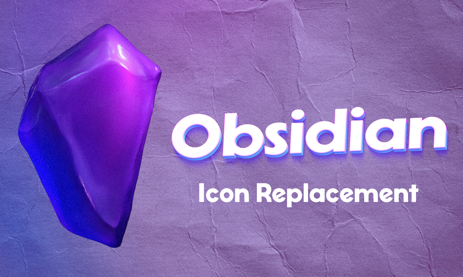 Obsidian icon replacement promo image.