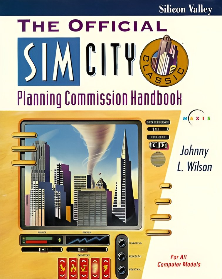 The English book cover for The Official SimCity Classic Planning Commission Handbook. 