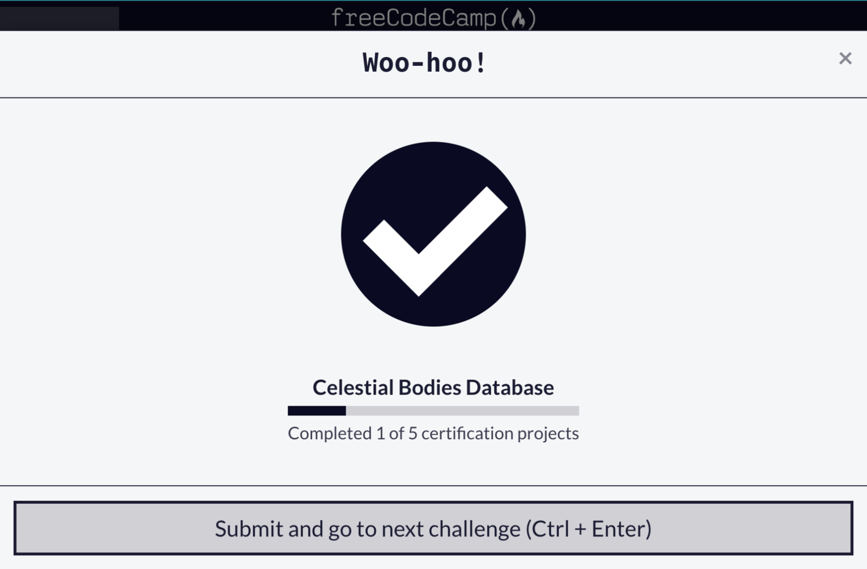 Celestial Bodies Database -Expired Certificate - freeCodeCamp