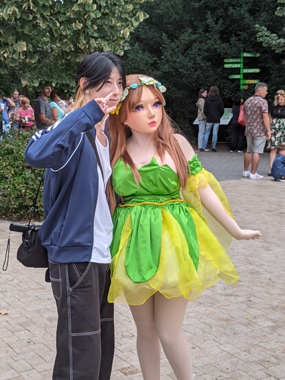Elanor with a boy