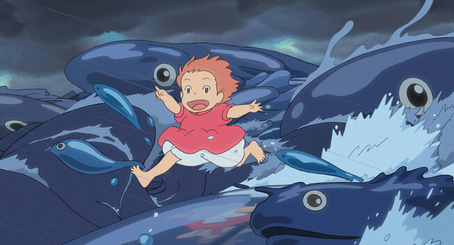 Ponyo and Fish swimming.