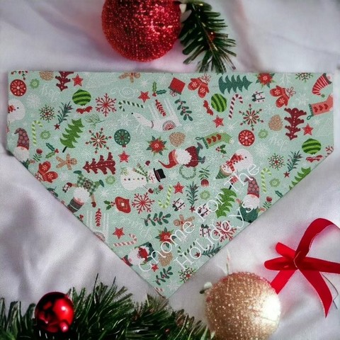 Christmas Gnome Pet Bandana "Gnome For The Holidays"