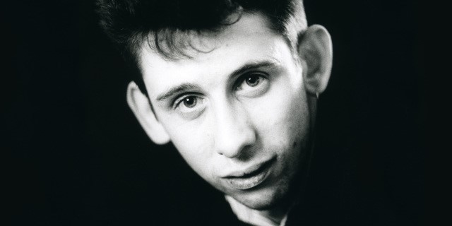 Black and white image of a young Shane MacGowan