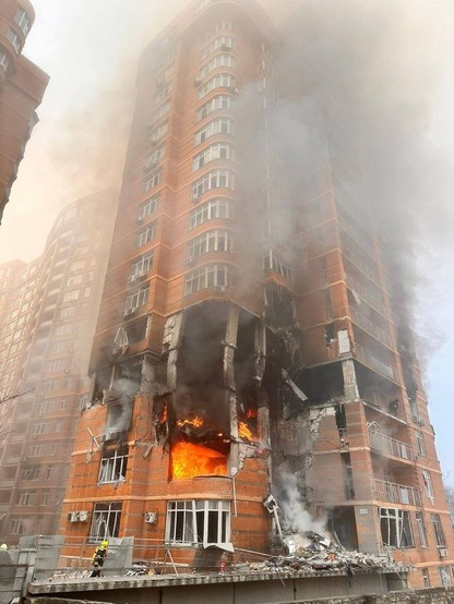 Bombed building in Odesa