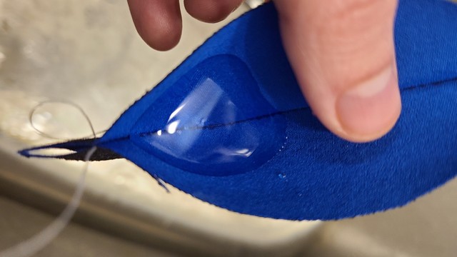 The scrap opened into a cup containing some water.