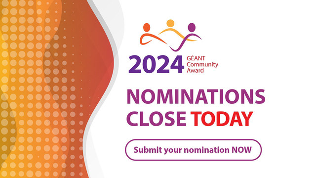 2024 GÉANT Community Award nominations close today (16 February)