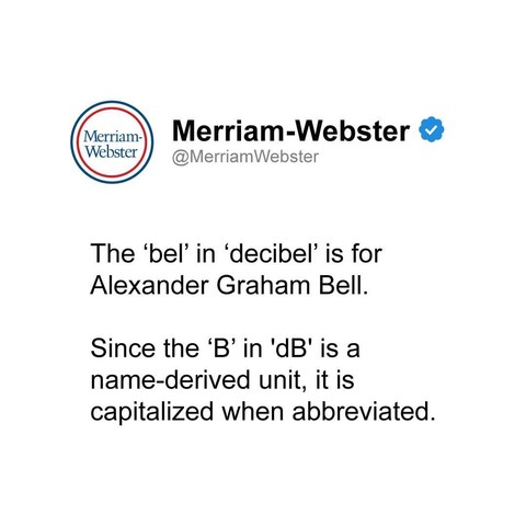 Merriam-Webster:
The 'bel' in 'decibel' is for Alexander Graham Bell.
Since the 'B' in 'dB' is a name-derived unit, it is capitalized when abbreviated.