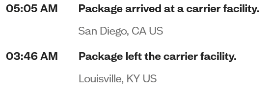 Louisville to San Diego in an hour and 19 minutes? I don't think so...