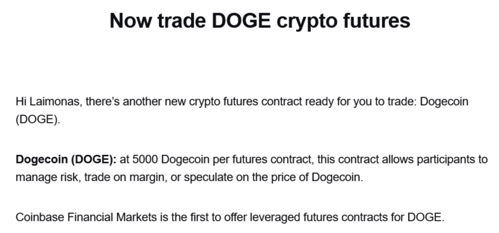 doge crypto futures on coinbase
