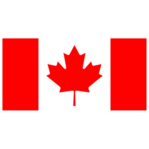 Flag of Canada. The maple leaf is at the center of the flag. 