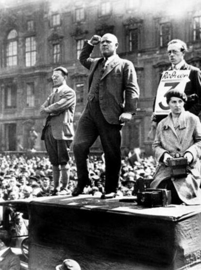 Ernst Thälmann (16 April 1886 – 18 August 1944) was the leader of the Communist Party of Germany (KPD) during much of the Weimar Republic. He was arrested by the Gestapo in 1933 and held in solitary confinement for eleven years, before being shot in Buchenwald on Adolf Hitler's orders in 1944.

