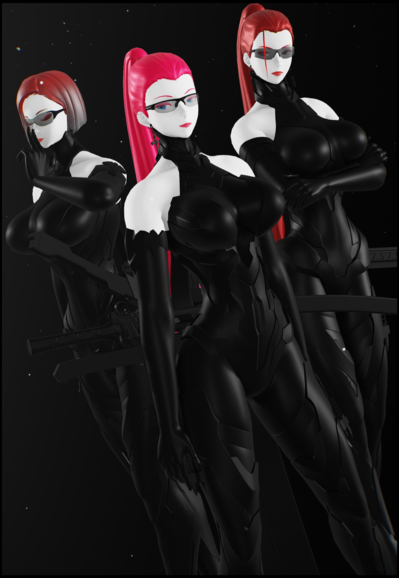 Yukito Murasaki, Shadow Mistress Nyla (Leader) and Eve Ivy
The Shadow Blood Team