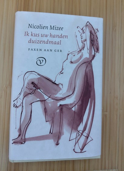 The cover of the book. The protagonist posing as painter's model.