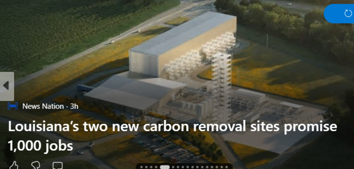 News Nation 3h

Louisiana's two new carbon removal sites promise 1,000 jobs