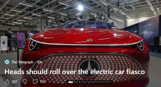 The Telegraph 10h

Heads should roll over the electric car fiasco