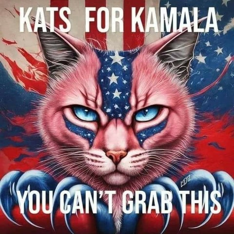 Kats for Kamala 
You can't grab this
