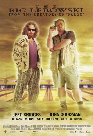 This is a poster for The Big Lebowski featuring the two main characters, Jeffrey 