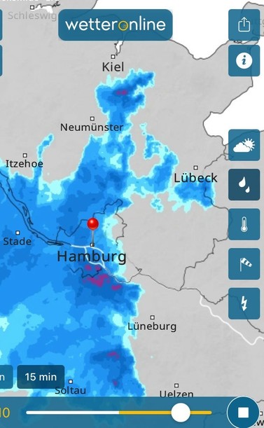 Screenshot Regenradar-App