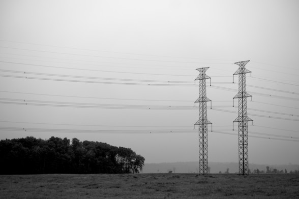 Power lines along Hunt Club