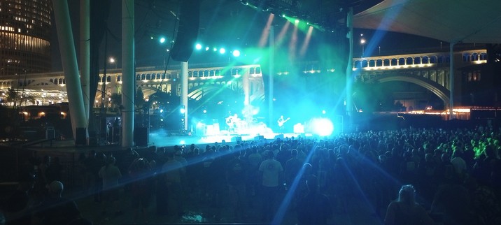 A Picture of Clutch Performing at Jacob's Pavilion in Cleveland, Ohio