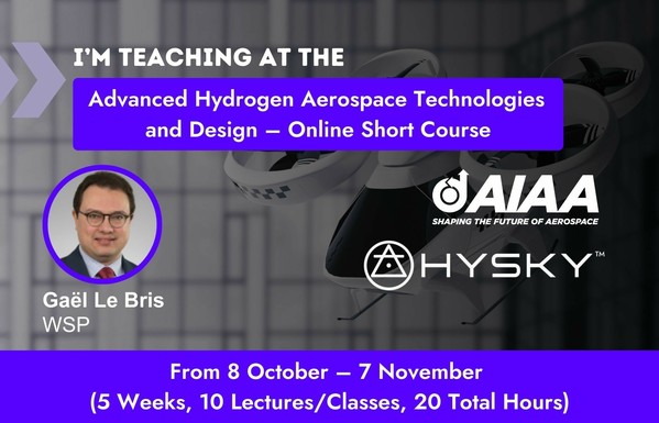 AIAA/HYSKY Advanced Hydrogen Aerospace Technologies and Design course announcement.