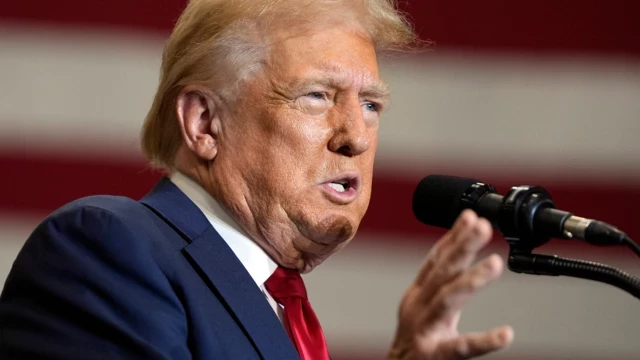 Republican presidential nominee former President Trump speaks during a campaign event, Sept. 25, 2024, in Mint Hill, N.C.