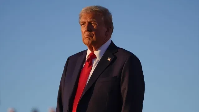 Republican presidential nominee former President Donald Trump pauses at a campaign rally at the Butler Farm Show, Saturday, Oct. 5, 2024, in Butler, Pa. (AP Photo/Evan Vucci)
