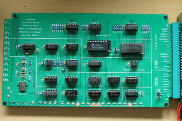 Top view of the populated PCB.
