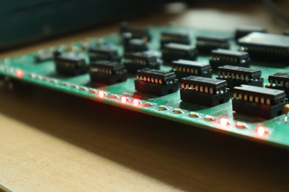 Stylish three quarters view of the LEDs