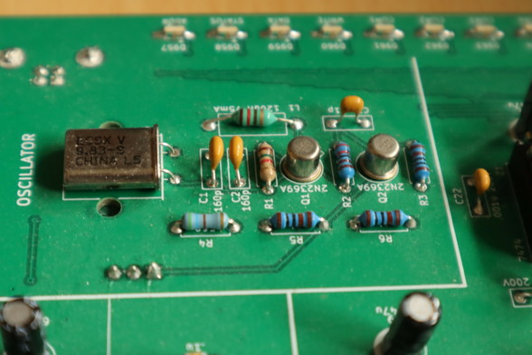 Top view of the oscillator circuit.