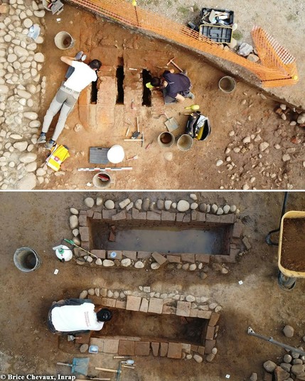 Ancient Roman tile workshop discovered in Corsica, France

Archaeologists from the French National Institute for Preventive Archaeological Research (INRAP) have uncovered a 1,900-year-old Roman tile production workshop on the east coast of Corsica, near the Étang de Diane lagoon. 

Archaeologists uncovered about 50 structures, some built with stone and others with perishable materials, such as wood, indicated by surviving post holes. The site yielded local ceramic artifacts, imported Etruscan pottery, and macrolithic tools such as millstones and grinding wheels. Pits filled with charcoal remains, broken vessels, and fragmented tools suggest domestic activities, while pebble formations likely represent building foundations.