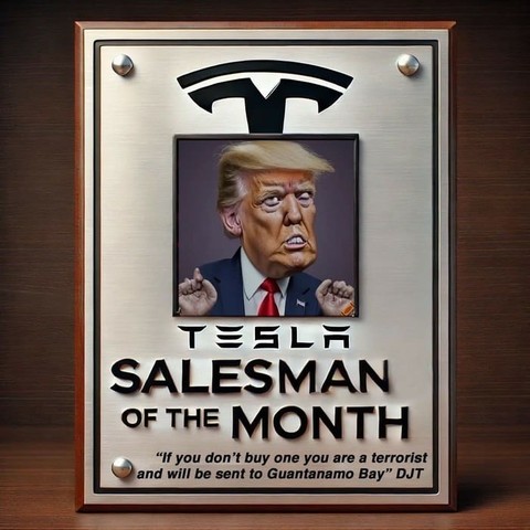 SALESMAN OF THE MONTH "If you don't buy one you are a terrorist and will be sent to Guantanamo Bay" DJT

Dictator orange 🍊 