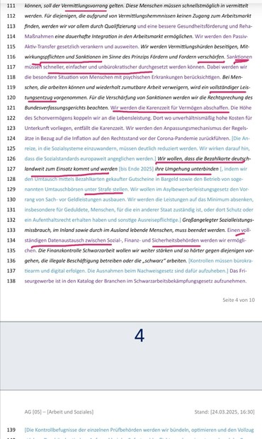 S. 4 des Sondierungspapiers der Arbeitsgruppe "Arbeit und Soziales", S. 4
mit unterstrichenen Härten von 
Sanktionsverschärfung über Bezahlkarte bis Datenüberwachung

https://fragdenstaat.de/dokumente/258027-koalitionsverhandlungen-cdu-csu-spd-ag-5-arbeit-und-soziales/