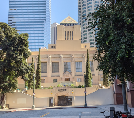 The Los Angeles Public Library in the sun