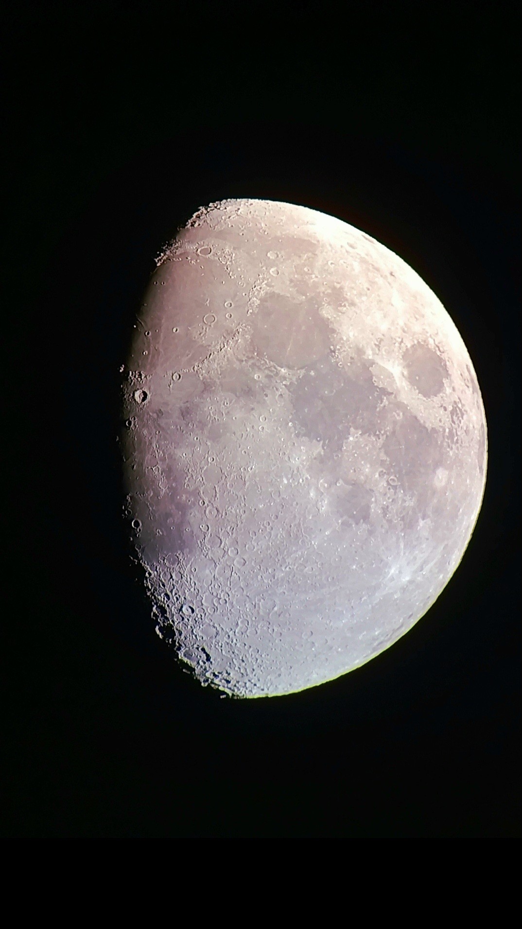 Against a midnight black sky the detailed surface of the moon is on full display towards the terminator line across the Sea of Clouds, just past the large crater of Copernicus and the large Sea of Rains towards the North just below the long Sea of Cold across the Northern Limb. Against a midnight black sky the detailed surface of the moon is on full display towards the terminator line across the Sea of Clouds, just past the large crater of Copernicus and the large Sea of Rains towards the North just below the long Sea of Cold across the Northern Limb.