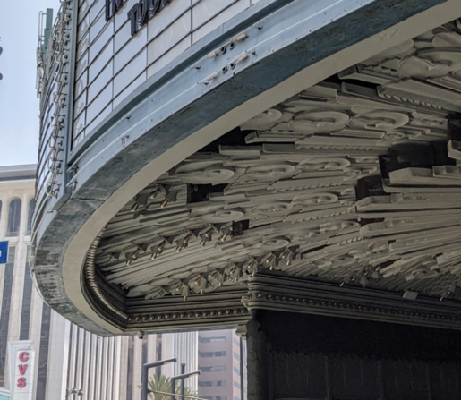 Marquee and lighting on the Wiltern