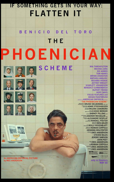 The promotional poster for The Phoenician Scheme